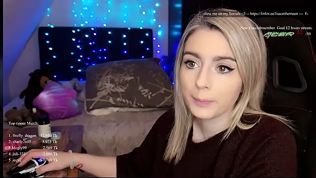 Lisaonthemoon online show from March 17, 2026, 8:45 pm