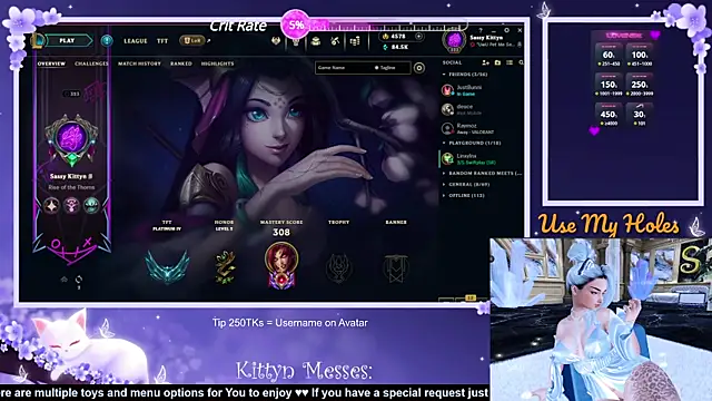 Snapshot of SassyKittyn chatting on January 10, 2025, 6:20 am SassyKittyn online show from January 10, 2025, 6:20 am