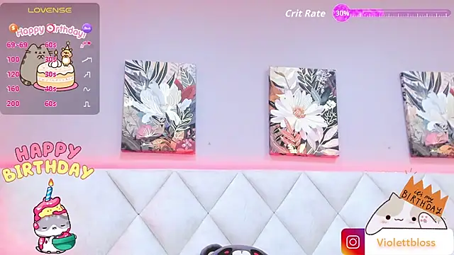 Snapshot of Violettbloss chatting on October 18, 2025, 3:19 am Violettbloss online show from October 18, 2025, 3:19 am