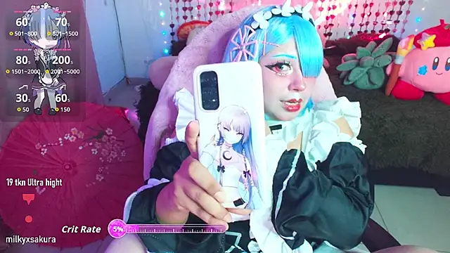 MilkyXSakura online show from February 15, 2026, 2:56 am