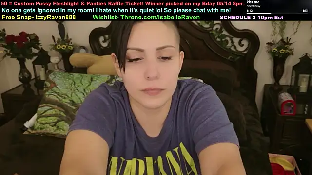 IsabelleRaven online show from April 21, 2026, 8:15 pm