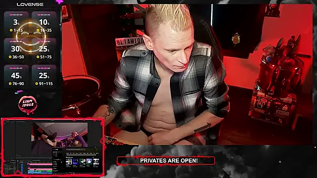 LiamIdols online show from January 23, 2025, 3:22 pm