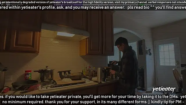 Snapshot of yetieater chatting on January 17, 2025, 6:33 pm yetieater online show from January 17, 2025, 6:33 pm