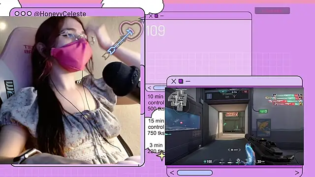 HoneyyCeleste online show from April 29, 2026, 6:58 pm
