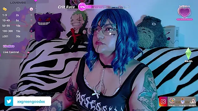 XxGreenGoodxX online show from October 4, 2025, 8:10 pm