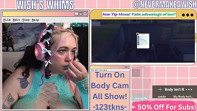 Snapshot of nevermakeawish chatting on June 28, 2026, 9:48 am nevermakeawish online show from June 28, 2026, 9:48 am