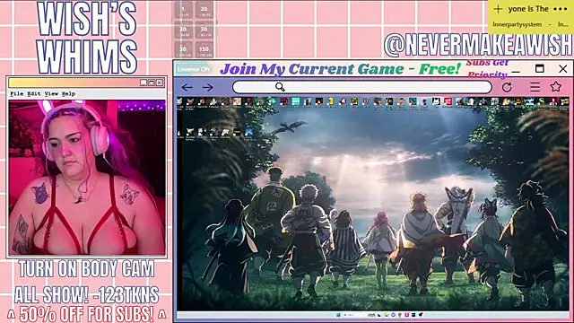 nevermakeawish online show from May 15, 2026, 5:05 am