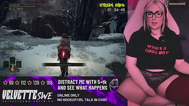 VelvetteSWE online show from June 20, 2026, 5:40 pm