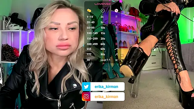 Erika Kirman online show from November 7, 2025, 9:47 am