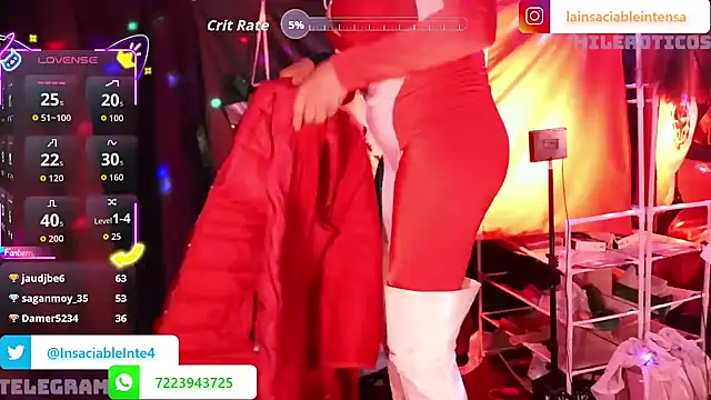 LaInsaciableIntensa online show from September 15, 2025, 2:23 am