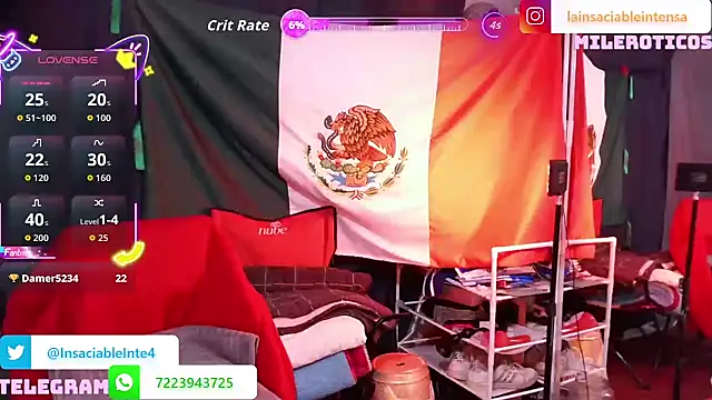 LaInsaciableIntensa online show from September 27, 2025, 1:56 am