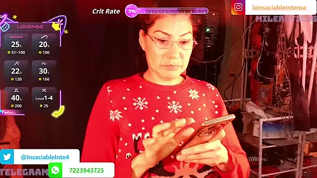 Snapshot of LaInsaciableIntensa chatting on May 6, 2026, 2:04 am LaInsaciableIntensa online show from May 6, 2026, 2:04 am
