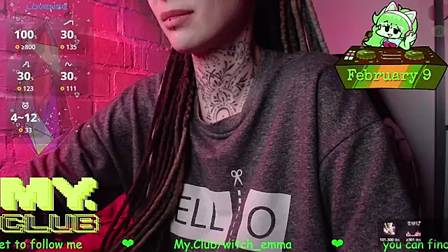 Witch Emma online show from February 9, 2026, 7:28 am